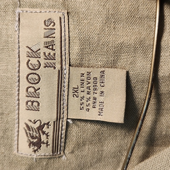 NWT Brock Jeans Men's 2XL Short Sleeve Brown Button Down Shirt - Picture 2 of 5